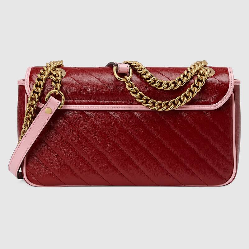 Gucci GG Marmont Small Matelasse Shoulder Bag 443497 Dark Red